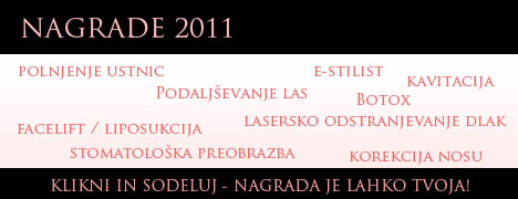 nagradne igre na portalu Estetika&Zdravje v letu 2011